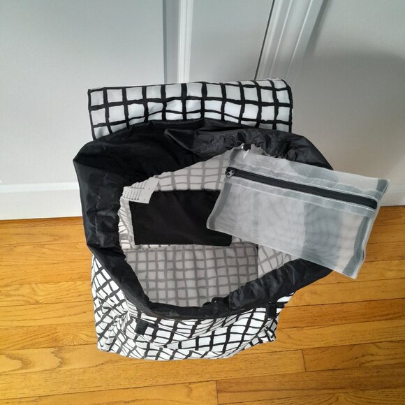 IKEA KNALLA Shopping bag on wheels, black white - Picture 9 of 16